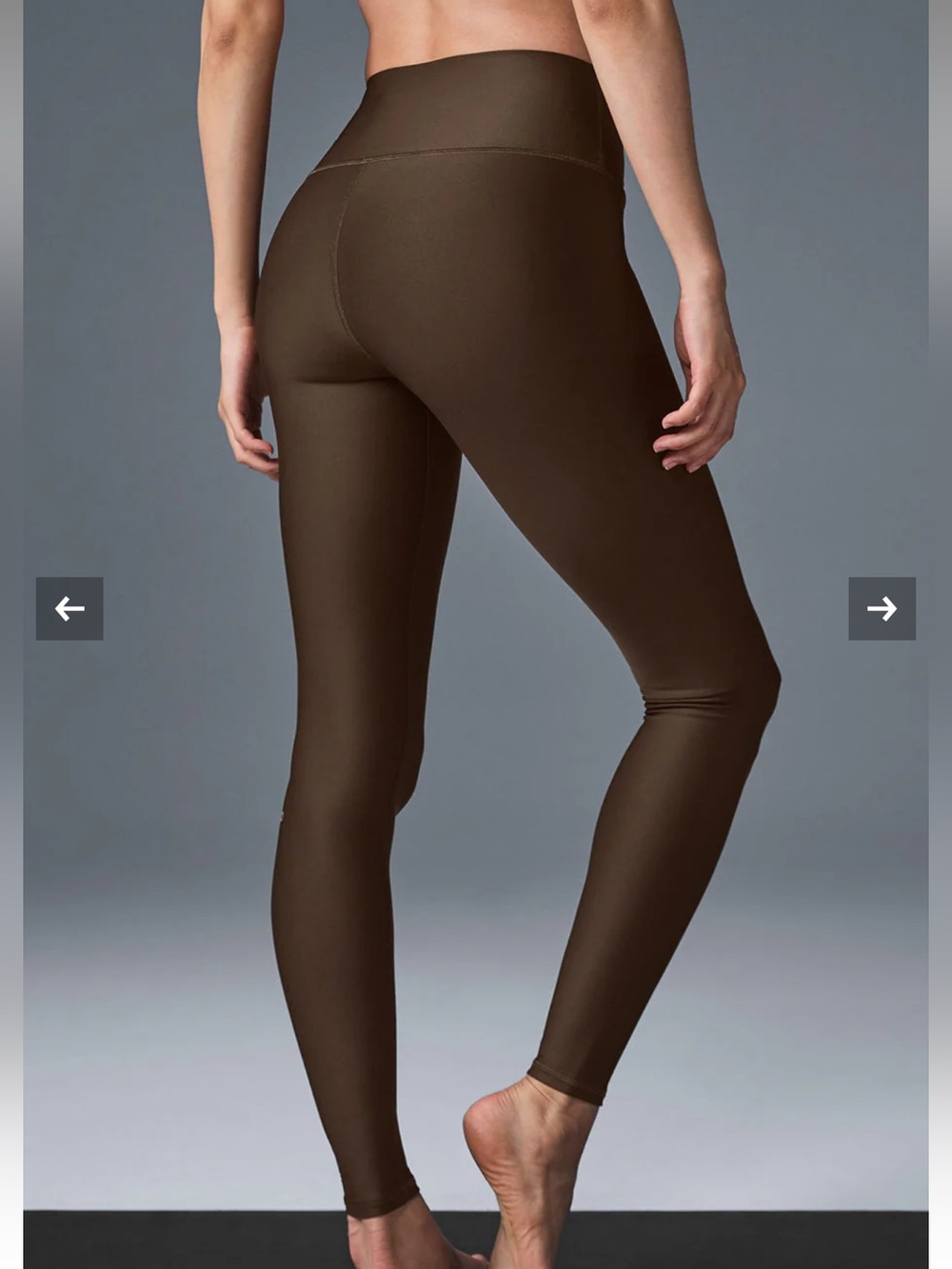 ALO Yoga Sculpt High-Waist Chocolate Brown Leggings